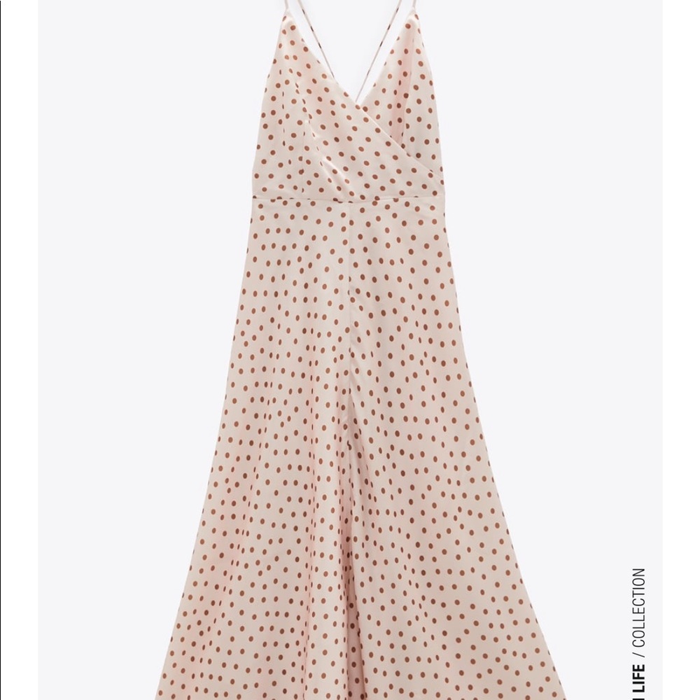 Zara Polka Dot MIDI Dress - Picture 4 of 7